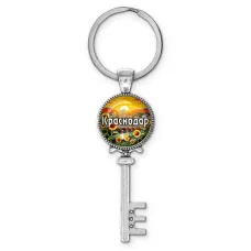 Брелок ключ, цвет серебро, с кольцом для ключей, Краснодар C0505044