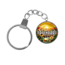 Брелок, нержавеющая сталь, с кольцом для ключей, Краснодар C0505061