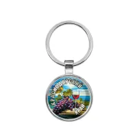 Круглый брелок, цвет серебро, Краснодарский край C0506021