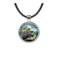 Кулон, цвет серебро, со шнурком, Краснодарский край C0506027
