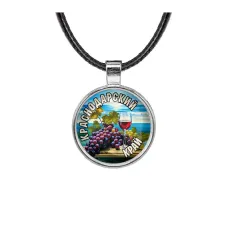 Кулон, цвет серебро, со шнурком, Краснодарский край C0506027