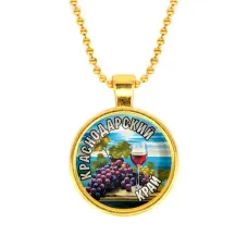 Кулон, цвет золото, с цепочкой, Краснодарский край C0506032