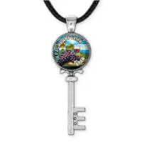 Кулон ключ, цвет серебро, со шнурком, Краснодарский край C0506043