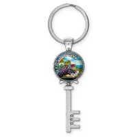 Брелок ключ, цвет серебро, с кольцом для ключей, Краснодарский край C0506044