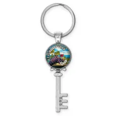 Брелок ключ, цвет серебро, с кольцом для ключей, Краснодарский край C0506044