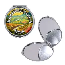 Круглое складное зеркало, цвет серебро, Краснодарский край C0507016