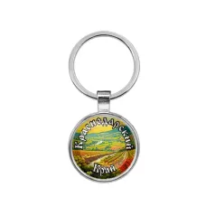 Круглый брелок, цвет серебро, Краснодарский край C0507021