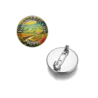 Круглый значок, цвет серебро, Краснодарский край C0507023