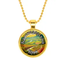 Кулон, цвет золото, с цепочкой, Краснодарский край C0507032