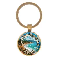 Круглый брелок, цвет бронза, Краснодарский край C0508017