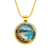 Кулон, цвет золото, с цепочкой, Краснодарский край C0508032