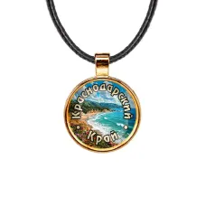 Кулон, цвет золото, со шнурком, Краснодарский край C0508033