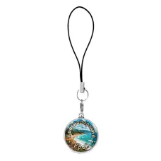 Подвеска для телефона, цвет серебро, со шнурком, Краснодарский край C0508060