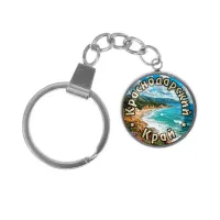 Брелок, нержавеющая сталь, с кольцом для ключей, Краснодарский край C0508061