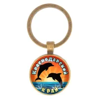 Круглый брелок, цвет бронза, Краснодарский край C0509017