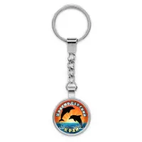 Круглый брелок, цвет серебро, с цепочкой, Краснодарский край C0509022