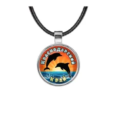 Кулон, цвет серебро, со шнурком, Краснодарский край C0509027