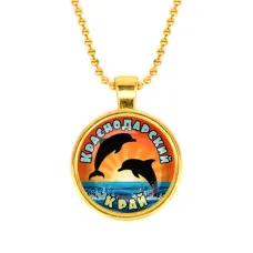 Кулон, цвет золото, с цепочкой, Краснодарский край C0509032