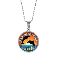 Кулон, цвет серебро, с цепочкой, Краснодарский край C0509053