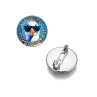 Круглый значок, цвет серебро, Отдыхаю в Краснодарском крае C0510023