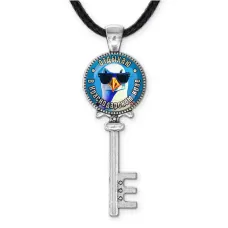 Кулон ключ, цвет серебро, со шнурком, Отдыхаю в Краснодарском крае C0510043