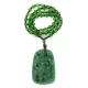 Амулет с четками Бог войны Гуань Гун, стекло, зеленый AK007-6