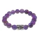 Браслет с руной Мир нерж.сталь, Аметист 10мм BSRNX10-01-02