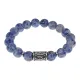 Браслет с руной Алатырь нержавеющая сталь, Содалит 10мм BSRNX10-03-02