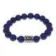 Браслет с руной Треба, нерж. сталь, Лазурит 10мм BSRNX10-07-01