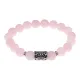 Браслет с руной Берегиня, нерж. сталь, Розовый кварц 10мм BSRNX10-10-01