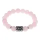 Браслет с руной Леля нерж.сталь, Розовый кварц 10мм BSRNX10-12-02