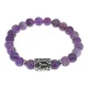 Браслет с руной Мир нерж.сталь, Аметист 8мм BSRNX8-01-02