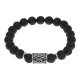 Браслет с руной Крада, нерж. сталь, Лава 8мм BSRNX8-06-02
