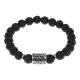 Браслет с руной Сила нерж.сталь, Лава 8мм BSRNX8-08-01