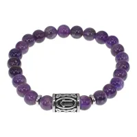 Браслет с руной Ветер нерж.сталь, Амазонит 8мм BSRNX8-09-01