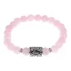 Браслет с руной Леля нерж.сталь, Розовый кварц 8мм BSRNX8-12-02