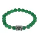 Браслет с руной Даждьбог, нерж. сталь, Нефрит 8мм BSRNX8-14-02