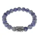 Браслет с руной Есть, нерж. сталь, Содалит 8мм BSRNX8-15-02