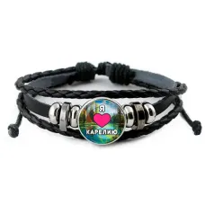 Кожаный браслет, Я люблю Карелию C0601012