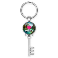Брелок ключ, цвет серебро, с кольцом для ключей, Я люблю Карелию C0601044