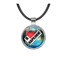 Кулон, цвет серебро, со шнурком, Я люблю Карелию C0603027