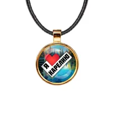 Кулон, цвет золото, со шнурком, Я люблю Карелию C0603033