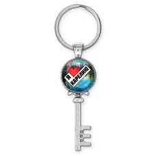 Брелок ключ, цвет серебро, с кольцом для ключей, Я люблю Карелию C0603044