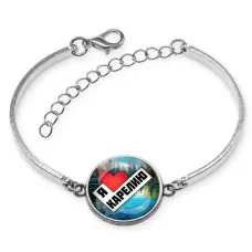 Браслет металлический, цвет серебро, Я люблю Карелию C0603046