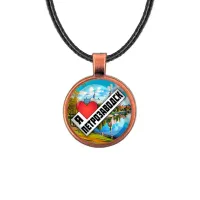 Кулон, цвет медь, со шнурком, Я люблю Петрозаводск C0604031