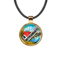 Кулон, цвет золото, со шнурком, Я люблю Петрозаводск C0604033