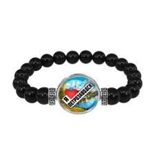 Браслет из черного агата, Я люблю Петрозаводск C0604056