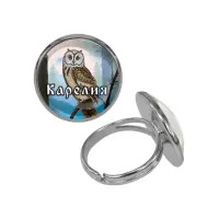 Кольцо металлическое, цвет серебро, Карелия C0606015