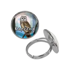 Кольцо металлическое, цвет серебро, Карелия C0606015