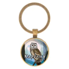 Круглый брелок, цвет бронза, Карелия C0606017